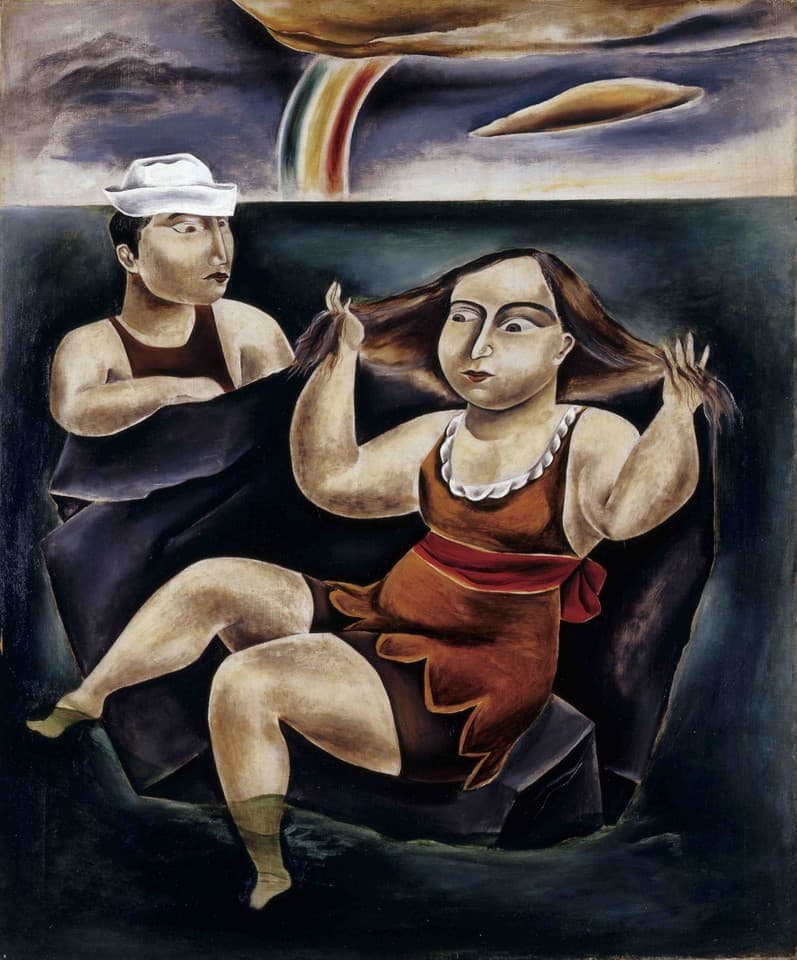 《水難救助員》1924年・国吉康雄作