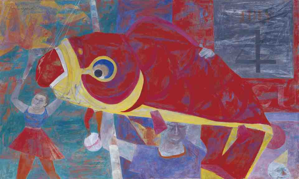 《鯉のぼり》1950年・国吉康雄作